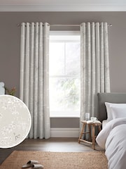 Laura Ashley Natural Rowshaw Garden Made to Measure 100% Cotton Curtains - Image 1 of 9