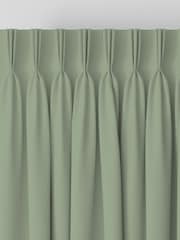 Laura Ashley Dark Sage Green Middleton Velvet Made to Measure Curtains - Image 3 of 9