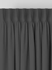Laura Ashley Pale Charcoal Grey Middleton Velvet Made to Measure Curtains - Image 5 of 9