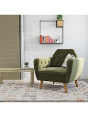 Novogratz Green Teresa Velvet Memory Foam Accent Chair - Image 1 of 6