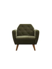 Novogratz Green Teresa Velvet Memory Foam Accent Chair - Image 4 of 6