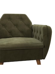 Novogratz Green Teresa Velvet Memory Foam Accent Chair - Image 6 of 6