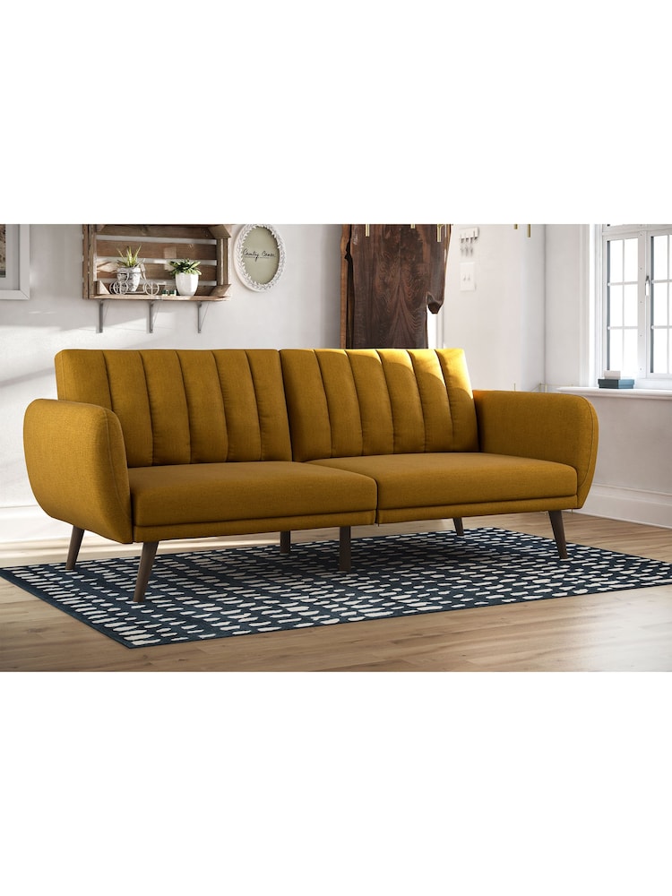 Novogratz Yellow Brittany Linen Sofa Bed - Image 1 of 6