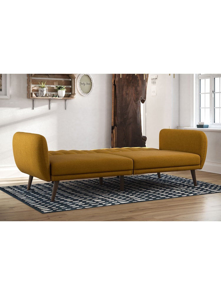 Novogratz Yellow Brittany Linen Sofa Bed - Image 2 of 6