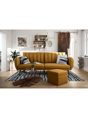 Novogratz Yellow Brittany Linen Sofa Bed - Image 3 of 6