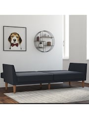 Novogratz Blue Regal Linen Sofa Bed - Image 2 of 6