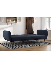 Novogratz Blue Brittany Linen Sofa Bed - Image 3 of 5