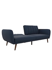Novogratz Blue Brittany Linen Sofa Bed - Image 4 of 5