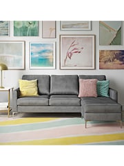 Novogratz Grey Chapman Sectional Sofa - Image 1 of 6