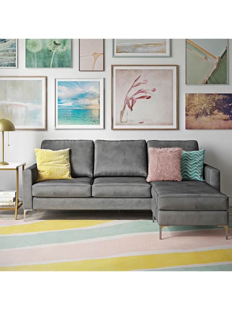 Novogratz Grey Chapman Sectional Sofa - Image 1 of 6