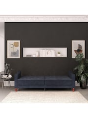 Novogratz Blue Vintage Tufted Futon - Image 2 of 6