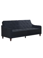 Novogratz Blue Vintage Tufted Futon - Image 3 of 6