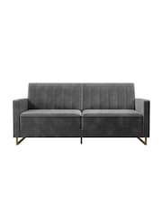 Novogratz Grey Skylar Velvet Sofa Bed - Image 5 of 6