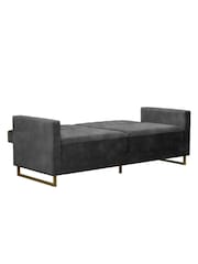 Novogratz Grey Skylar Velvet Sofa Bed - Image 6 of 6