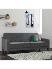 Novogratz Grey Vintage Tufted Futon - Image 1 of 6
