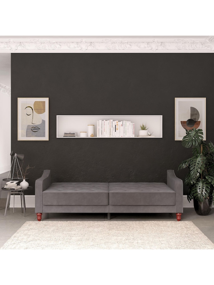 Novogratz Grey Vintage Tufted Futon - Image 2 of 6