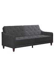 Novogratz Grey Vintage Tufted Futon - Image 3 of 6