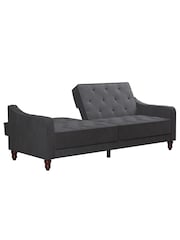 Novogratz Grey Vintage Tufted Futon - Image 4 of 6