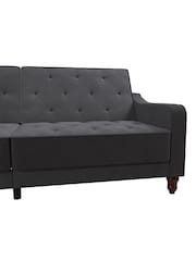 Novogratz Grey Vintage Tufted Futon - Image 6 of 6