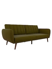 Novogratz Green Brittany Linen Sofa Bed - Image 3 of 6