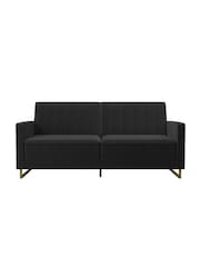 Novogratz Black Skylar Velvet Sofa Bed - Image 5 of 6