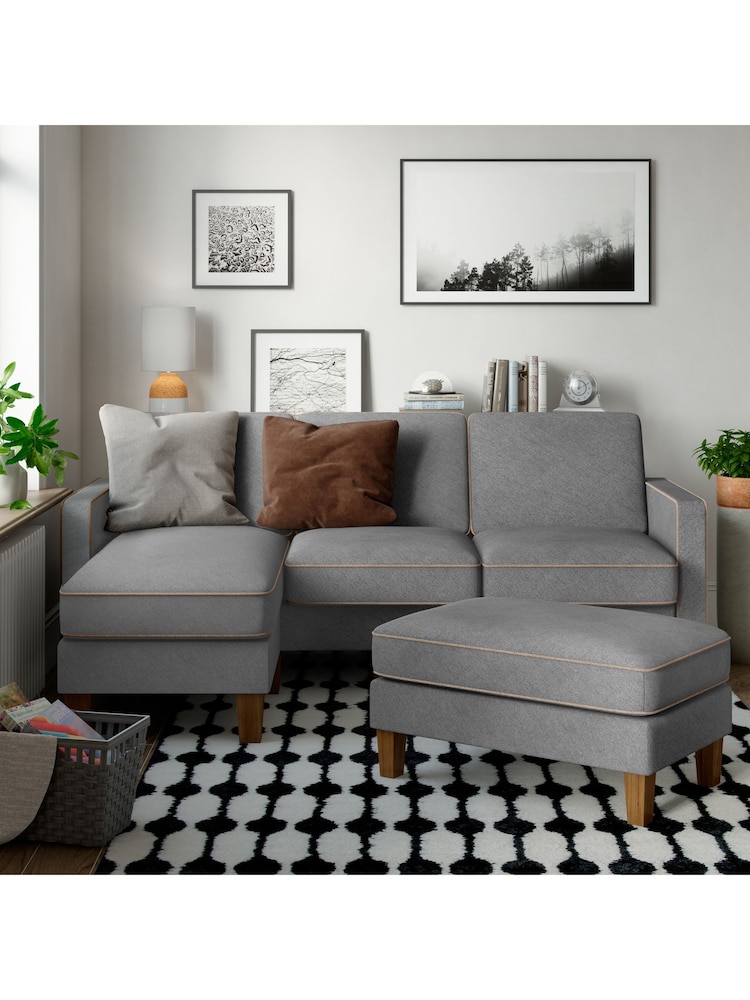 Novogratz Grey Bowen Ottoman Storage - Image 1 of 4