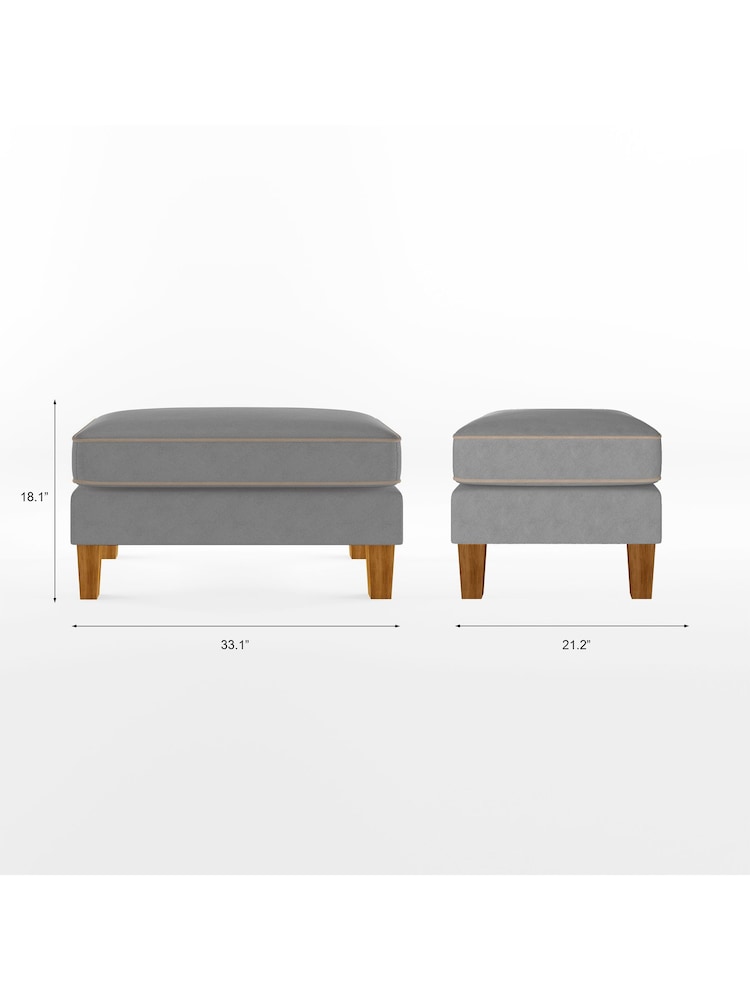 Novogratz Grey Bowen Ottoman Storage - Image 4 of 4