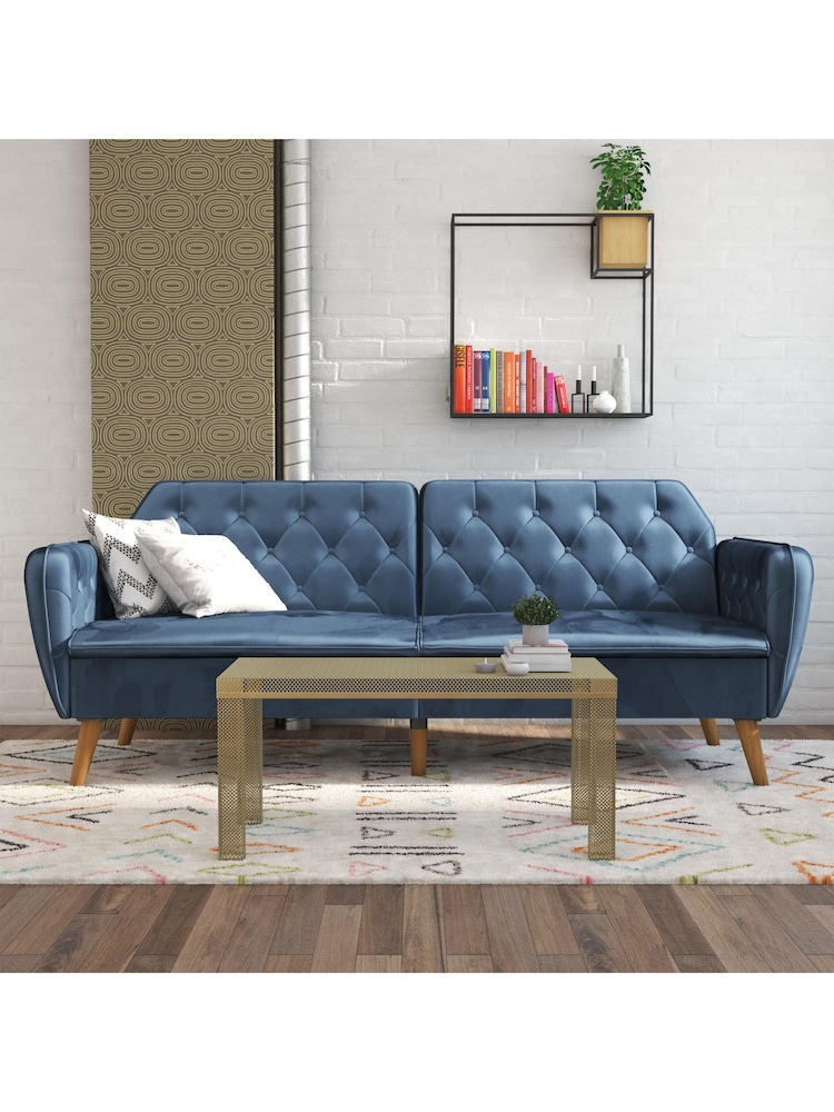 Novogratz Blue Tallulah Memory Foam Futon - Image 2 of 6