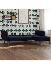Novogratz Blue Linen Sofa Bed - Image 2 of 6