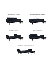 Novogratz Blue Linen Sofa Bed - Image 3 of 11