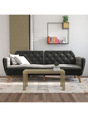 Novogratz Grey Tallulah Memory Foam Futon - Image 2 of 6