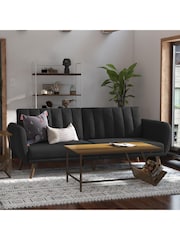 Novogratz Grey Brittany Linen Sofa Bed - Image 1 of 5