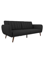 Novogratz Grey Brittany Linen Sofa Bed - Image 3 of 5