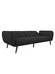 Novogratz Grey Brittany Linen Sofa Bed - Image 4 of 5