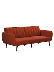 Novogratz Orange Brittany Linen Sofa Bed - Image 4 of 6