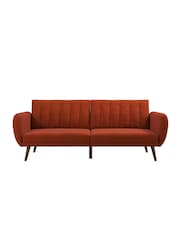 Novogratz Orange Brittany Linen Sofa Bed - Image 5 of 6