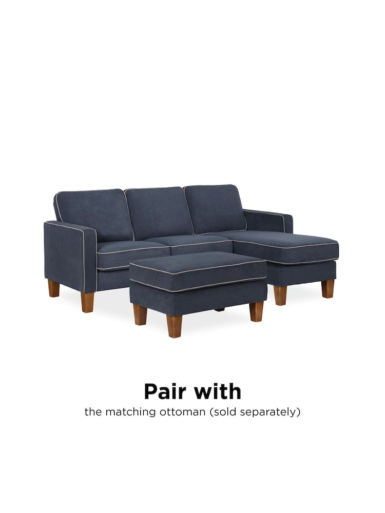 Novogratz Blue Bowen Sectional Sofa - Image 5 of 5