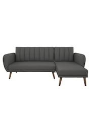 Novogratz Grey Linen Sofa Bed - Image 4 of 5