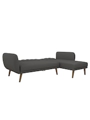 Novogratz Grey Linen Sofa Bed - Image 5 of 5
