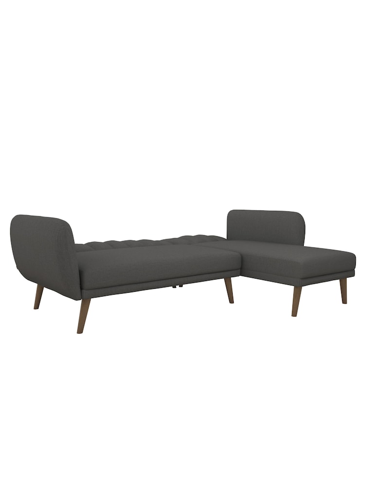 Novogratz Grey Linen Sofa Bed - Image 5 of 5