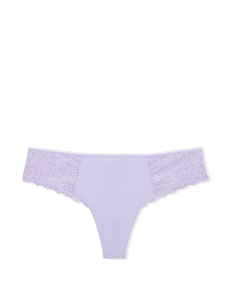 Victoria's Secret PINK Purple Cloud Lace Thong Knickers - Image 3 of 3