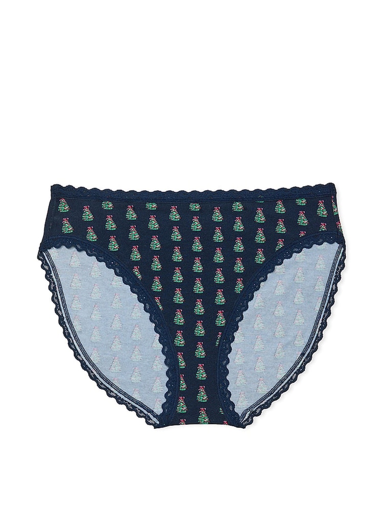 Victoria's Secret Noir Navy Blue Christmas Tree Brief Knickers - Image 3 of 3 Victoria's Secret Noir Navy Blue Christmas Tree Brief Knickers - Image 3 of 3