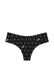 Victoria's Secret PINK Black Heart Thong Knickers - Image 3 of 3