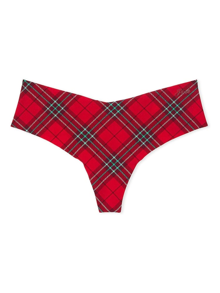 Victoria's Secret PINK Red Vermillion Plaid Thong Knickers - Image 3 of 3 Victoria's Secret PINK Red Vermillion Plaid Thong Knickers - Image 3 of 3