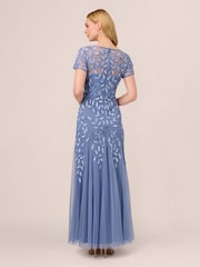 Adrianna Papell Bead Long Dress With Godets - Image 2 of 6