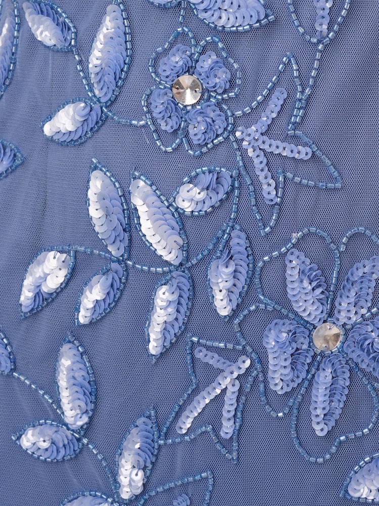 Adrianna Papell Bead Long Dress With Godets - Image 6 of 6