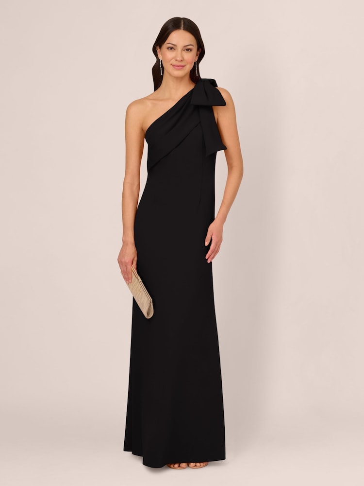 adrianna papell long black dress Adrianna Papell Platinum 40400