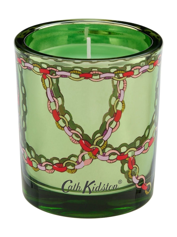 Cath Kidston A Dolls House Festive Glass Candle Red Berry & Cedar 180g - Image 1 of 6
