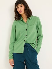 FatFace Jess Green 100% Cotton Jersey Shirt - Image 1 of 9
