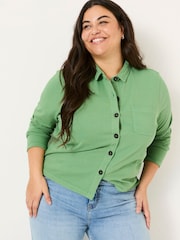 FatFace Jess Green 100% Cotton Jersey Shirt - Image 5 of 9